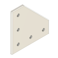 MODULAR SOLUTIONS ALUMINUM CONNECTING PLATE&lt;br&gt;135MM X 135MM FLAT CORNER W/HARDWARE